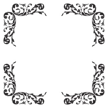 Viktorya tarzı Barok süsleme vektör