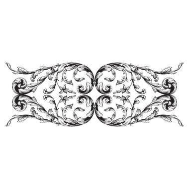 Viktorya tarzı Barok süsleme vektör