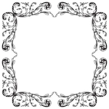 Viktorya tarzı Barok süsleme vektör