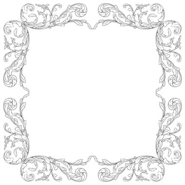 Viktorya tarzı Barok süsleme vektör