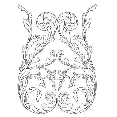 Viktorya tarzı Barok süsleme vektör