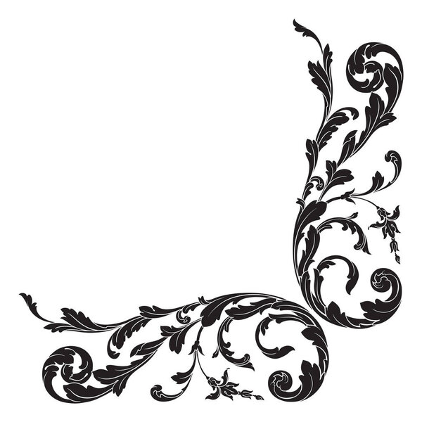 Vector baroque ornament in victorian style