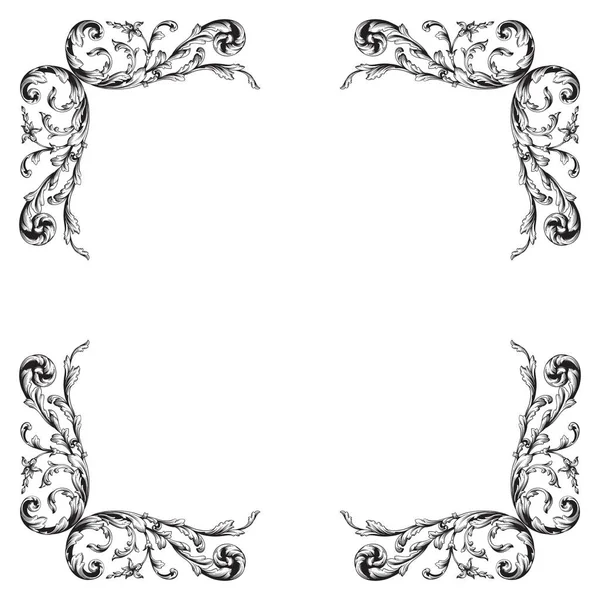Vektorové barokní ornament ve viktoriánském stylu — Stockový vektor