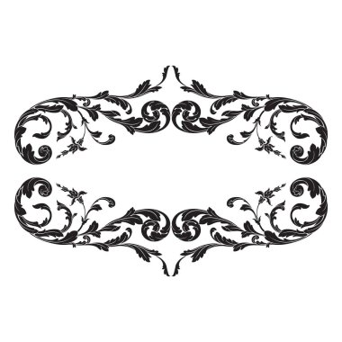 Viktorya tarzı Barok süsleme vektör