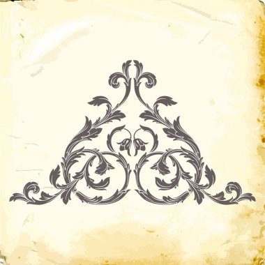 Tasarım için vintage elementlerin vektör barok 'u. 