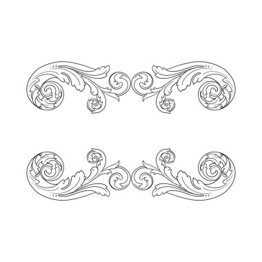 Viktorya tarzı Barok süsleme vektör