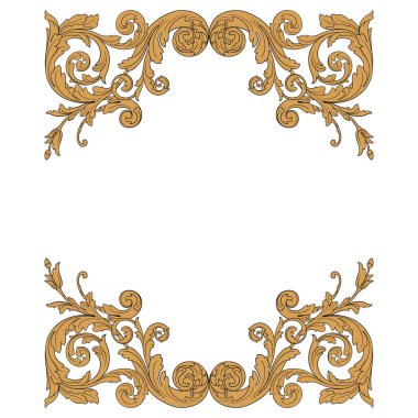 Viktorya tarzı Barok süsleme vektör