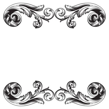 Viktorya tarzı Barok süsleme vektör