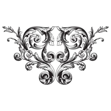 Viktorya tarzı Barok süsleme vektör