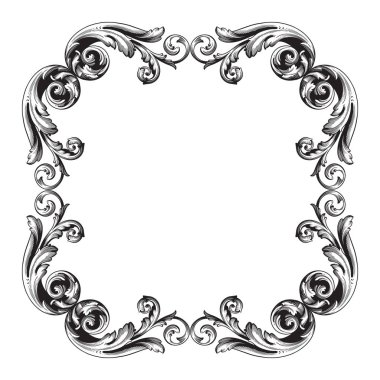 Viktorya tarzı Barok süsleme vektör