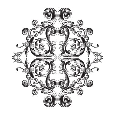 Viktorya tarzı Barok süsleme vektör