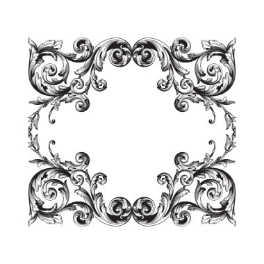 Viktorya tarzı Barok süsleme vektör