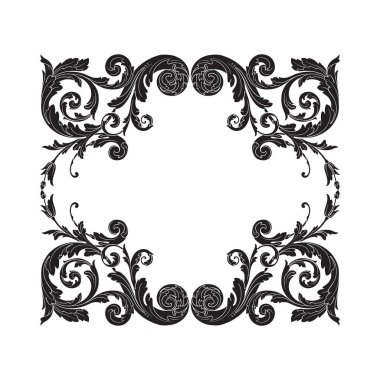 Viktorya tarzı Barok süsleme vektör