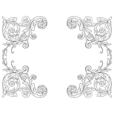 Viktorya tarzı Barok süsleme vektör