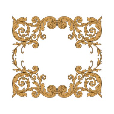 Viktorya tarzı Barok süsleme vektör