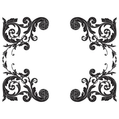 Viktorya tarzı Barok süsleme vektör