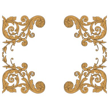 Viktorya tarzı Barok süsleme vektör
