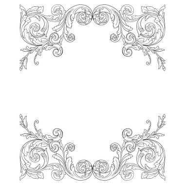 Viktorya tarzı Barok süsleme vektör