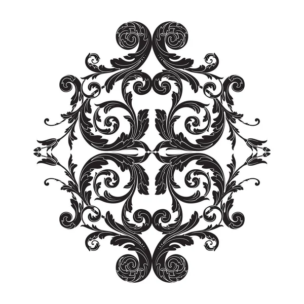 Adorno vectorial barroco en estilo victoriano — Vector de stock