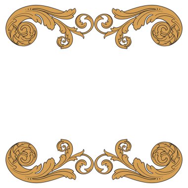 Viktorya tarzı Barok süsleme vektör