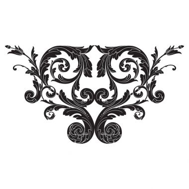 Viktorya tarzı Barok süsleme vektör