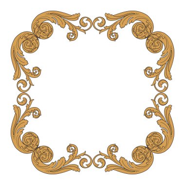 Viktorya tarzı Barok süsleme vektör
