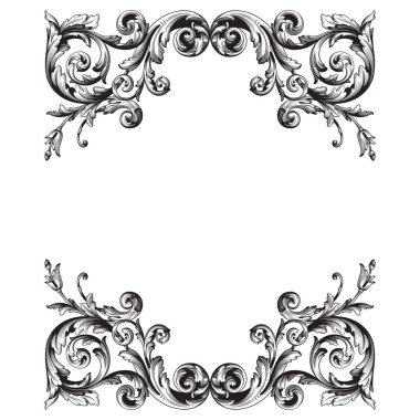 Viktorya tarzı Barok süsleme vektör