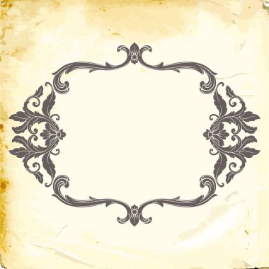 Tasarım için vintage elementlerin vektör barok 'u. 