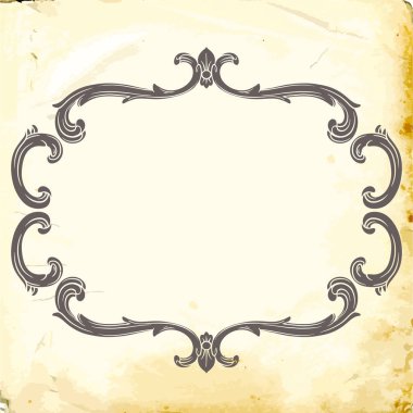 Tasarım için vintage elementlerin vektör barok 'u. 