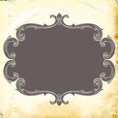 Tasarım için vintage elementlerin vektör barok 'u. 