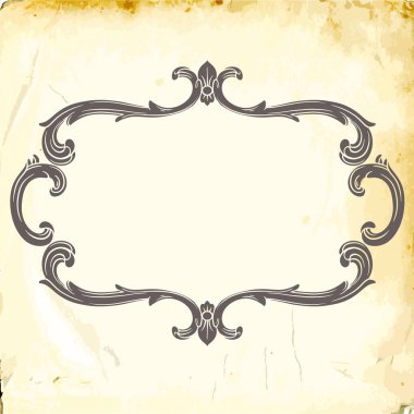 Tasarım için vintage elementlerin vektör barok 'u. 