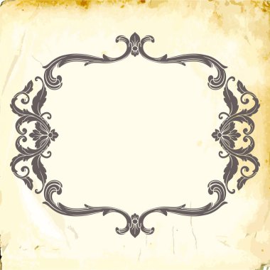 Tasarım için vintage elementlerin vektör barok 'u. 