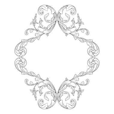 Viktorya tarzı Barok süsleme vektör