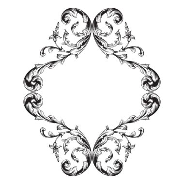 Viktorya tarzı Barok süsleme vektör