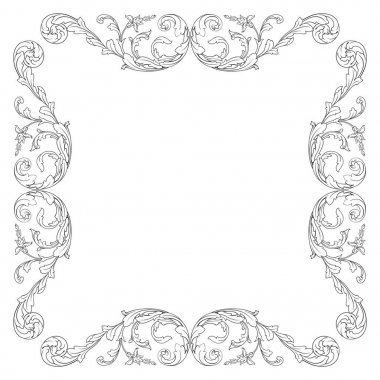 Viktorya tarzı Barok süsleme vektör