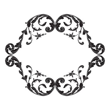 Viktorya tarzı Barok süsleme vektör