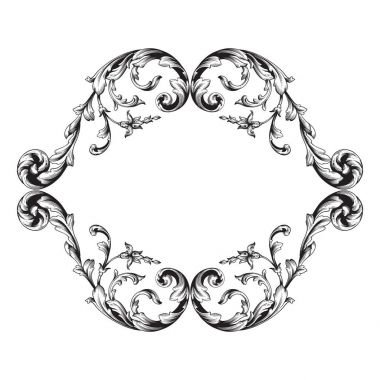 Viktorya tarzı Barok süsleme vektör