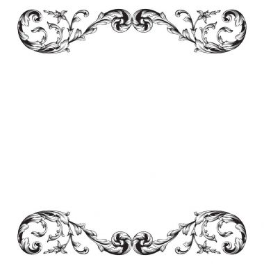 Viktorya tarzı Barok süsleme vektör