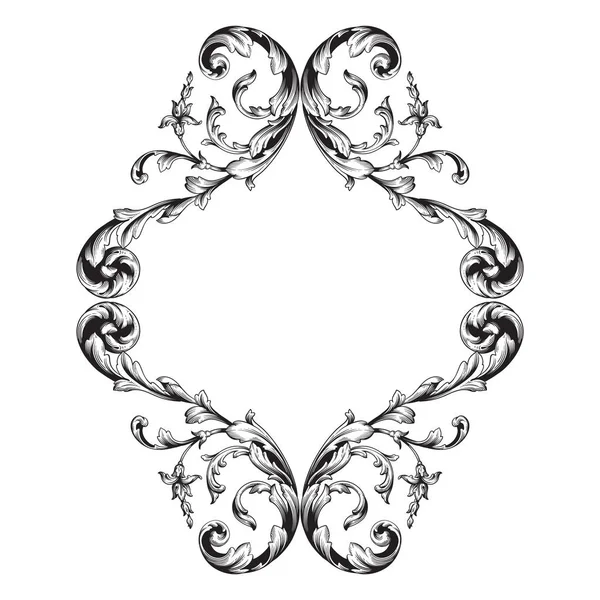 Vector baroque ornament in victorian style — Stock Vector