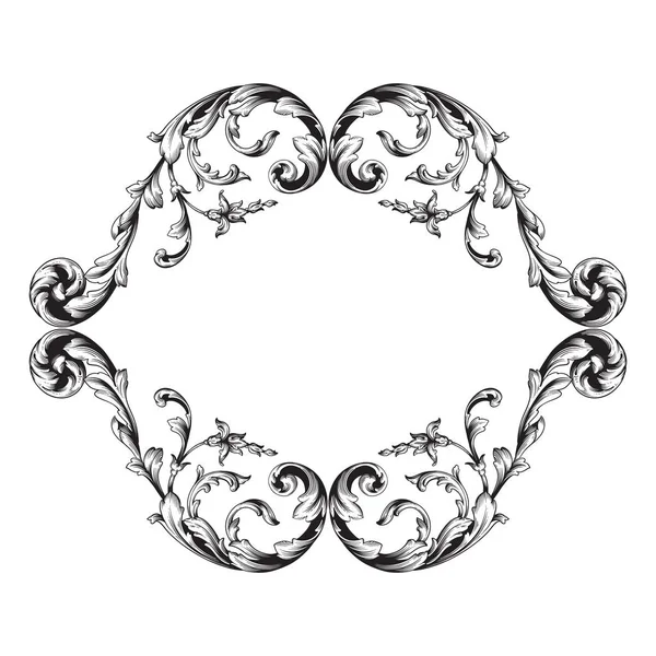 Vector baroque ornament in victorian style — Stock Vector