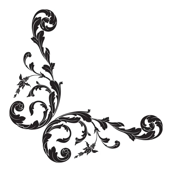 Vector baroque ornament in victorian style — Stock Vector