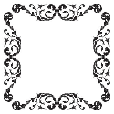 Viktorya tarzı Barok süsleme vektör