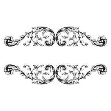 Viktorya tarzı Barok süsleme vektör