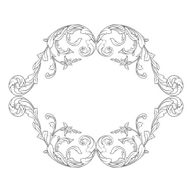 Viktorya tarzı Barok süsleme vektör