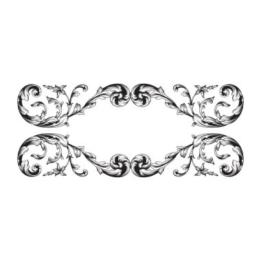 Viktorya tarzı Barok süsleme vektör