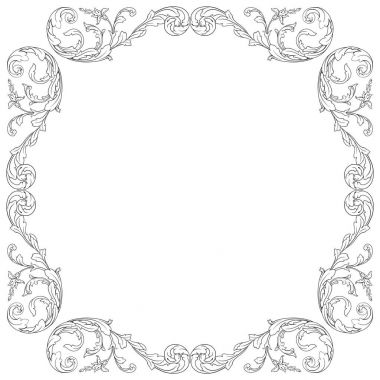 Viktorya tarzı Barok süsleme vektör