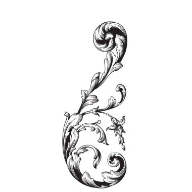 Viktorya tarzı Barok süsleme vektör