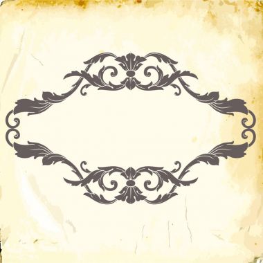 Tasarım için vintage elementlerin vektör barok 'u. 