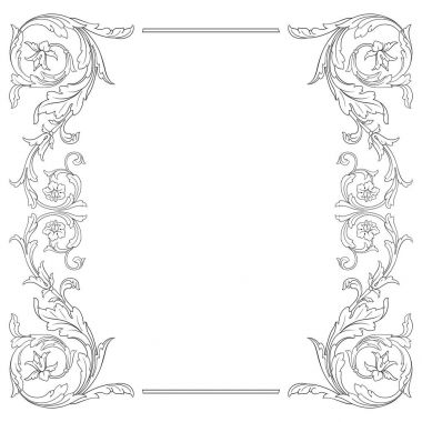 Viktorya tarzı Barok süsleme vektör