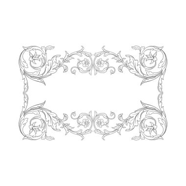 Viktorya tarzı Barok süsleme vektör